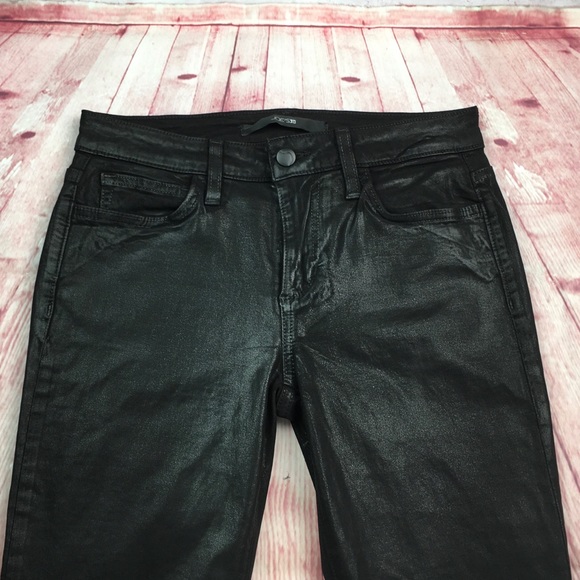 💙Joe’s Jeans Coated Black Skinny Ankle Jean Size 26x27 - Picture 4 of 13